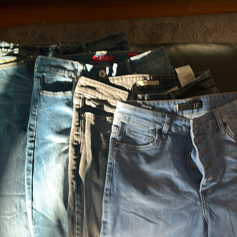 4-Pairs Excellent Condition Brand-Name Jeans